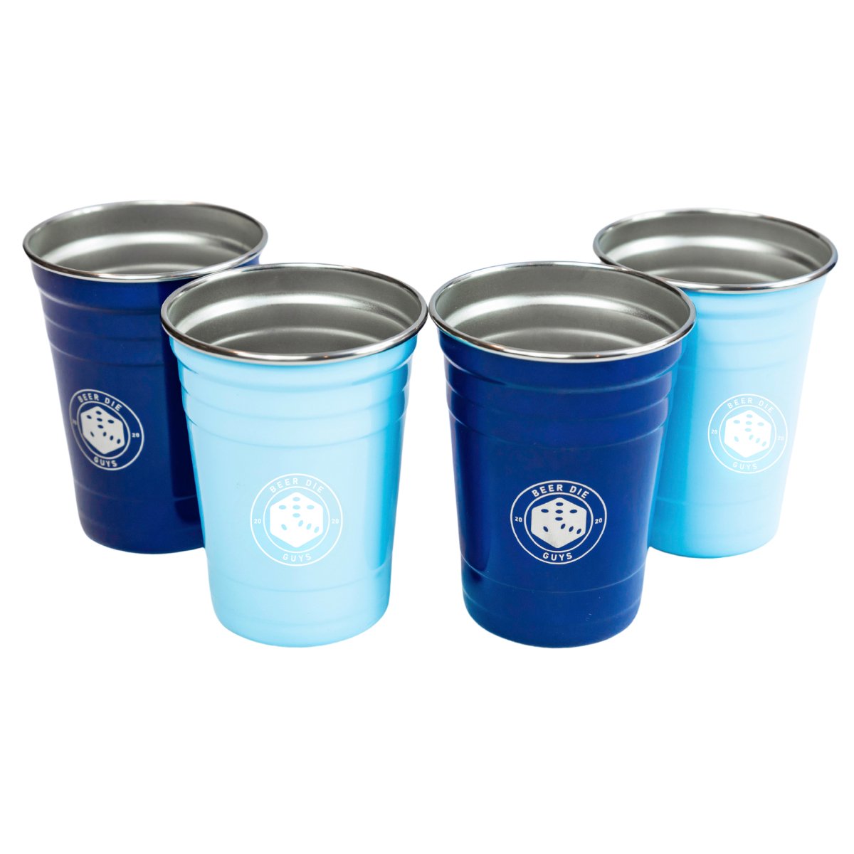 Beer Die Cups, 16oz Steel Pint Glasses