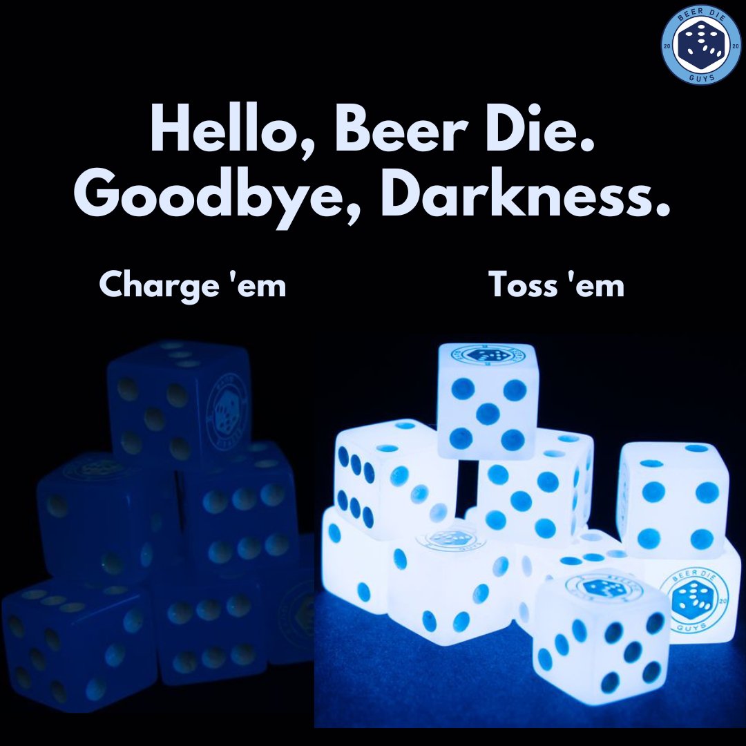 BDG Glow in the Dark Dice - Beer Die Guys